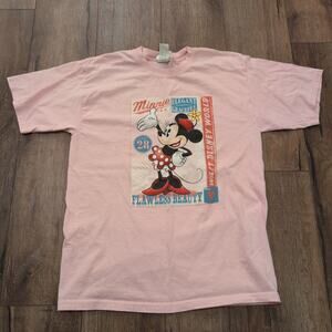 VTG Walt Disney World Minnie Mouse Adult Large Shirt Flawless Beauty Pink